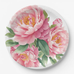 Assiettes En Carton Les pivoines