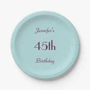 Assiettes En Carton Les plaques de papier bleu oeuf de Robin, 45e anni