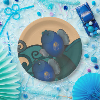 Assiettes En Carton Les poissons qui montent