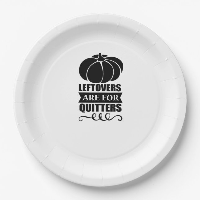 Assiettes En Carton Les restes sont pour Quitters Classic Funny Retro (Devant)