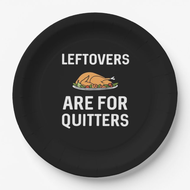 Assiettes En Carton Les restes sont pour Quitters Creative Décontracté (Devant)