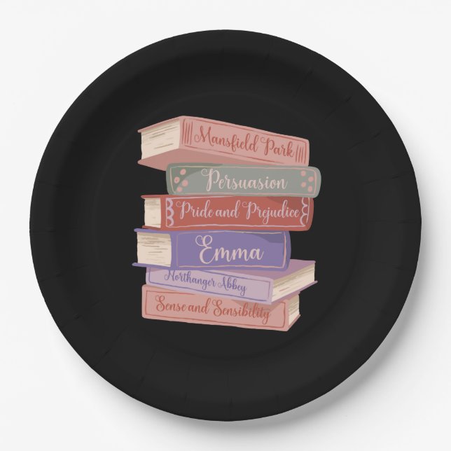 Assiettes En Carton Les romans de Jane Austen V (Devant)