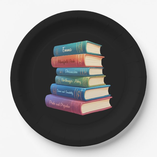 Assiettes En Carton Les romans de Jane Austen VIII (Devant)