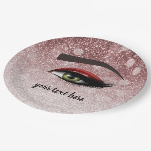 Assiettes En Carton Les yeux rouges clignotent   maquillage