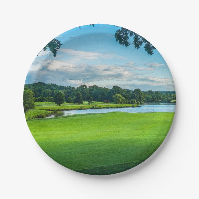 Assiettes En Carton L'Été Au Golf (Devant)
