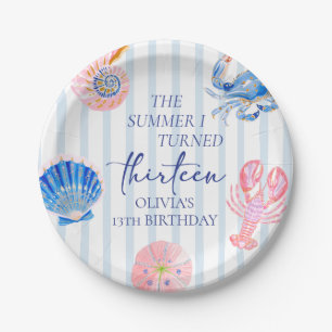 Assiettes En Carton L'été où j'ai eu treize ans Anniversaire des 13 an