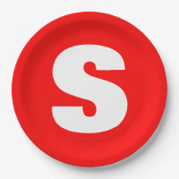 Lettre initiale Monogramme Style moderne Rouge Bla