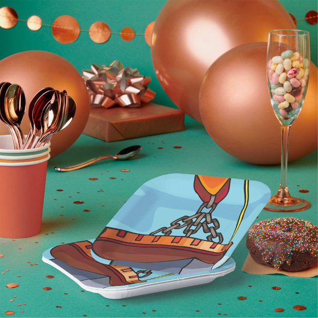 Assiettes En Carton Levage de grue (Créateur téléchargé)