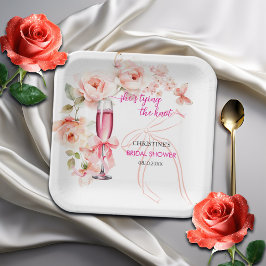 Assiettes En Carton Levez le verre qu'elle noue la Fête des mariées