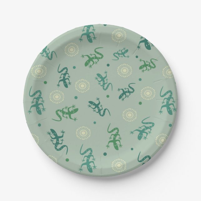 Assiettes En Carton Lézard (Devant)