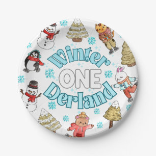 Assiettes En Carton L'hiver de l'onederland 1er anniversaire