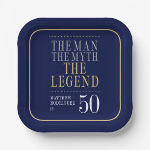 Assiettes En Carton L'Homme Le Mythe La Légende 50e Anniversaire
