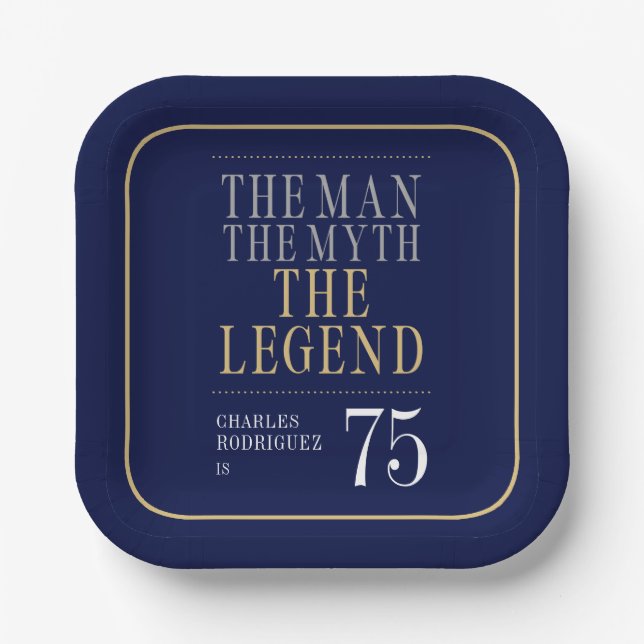 Assiettes En Carton L'Homme Le Mythe La Légende 75e anniversaire (Recto)