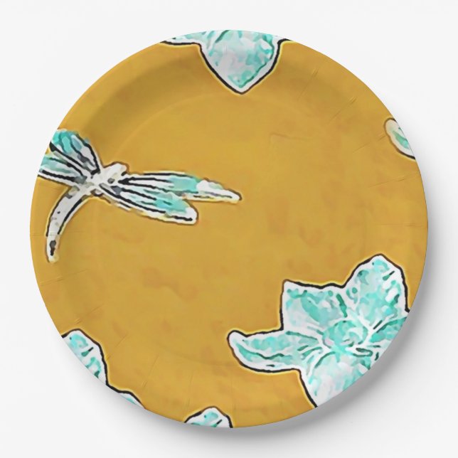 Assiettes En Carton libellule (Devant)