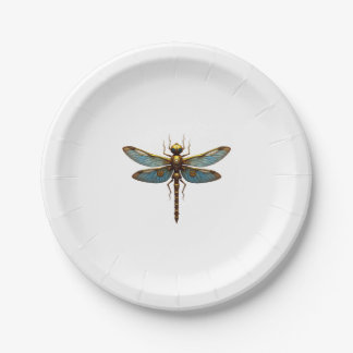Assiettes En Carton Libellule ingénieur d'art insecte Steam Punk Steam