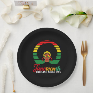 Assiettes En Carton Liberté noire, c'est libre depuis 1865 Juneteenth