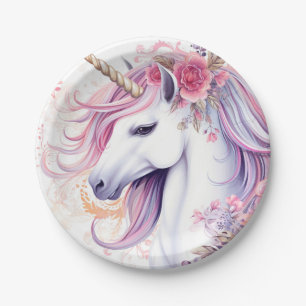 Assiettes En Carton Licorne Magique Mignonne