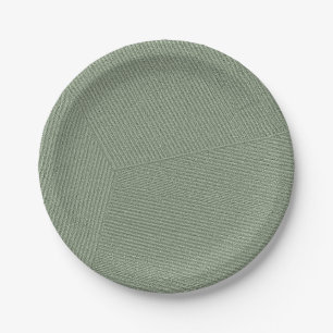 Assiettes En Carton Lignes en vert