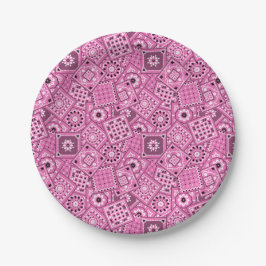 Assiettes En Carton Lil' Cowgirl Baby shower Bandanna Rose Plaques