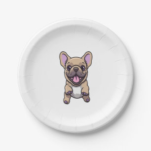 Assiettes En Carton Lilac French Bulldog 9