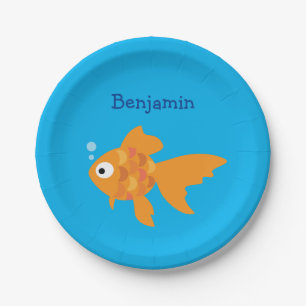 Assiettes En Carton L'Illustration de Poisson d'Or