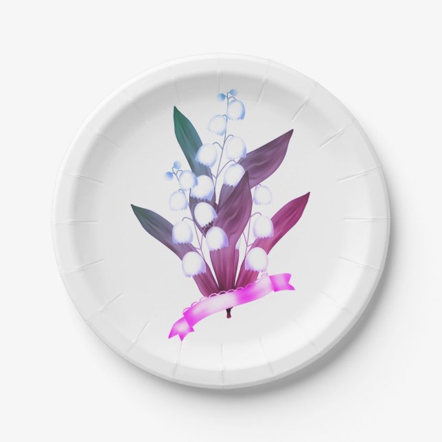Assiettes En Carton Lily of the valley (Devant)