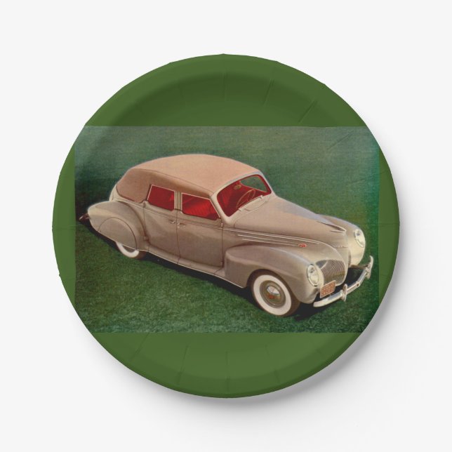 Assiettes En Carton Lincoln Zephyr 1939 (Devant)