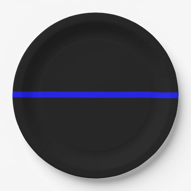 Assiettes En Carton L'instruction Symbolic Thin Blue Line (Devant)