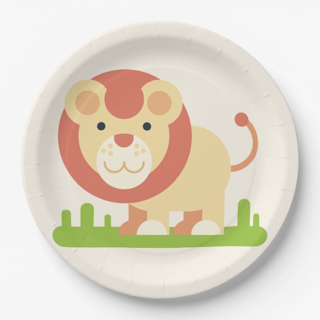 Assiettes En Carton Lion (Devant)