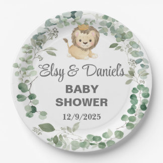 Assiettes En Carton Lion King, Lion Cub baby shower paper plates.