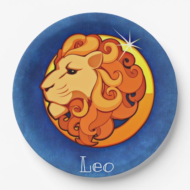 Assiettes En Carton Lion_Signe_Zodiac (Devant)