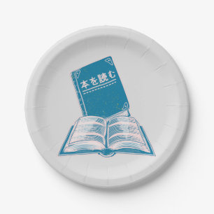 Assiettes En Carton Lire un livre kanji texte japonais
