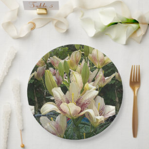 Assiettes En Carton Lis blancs