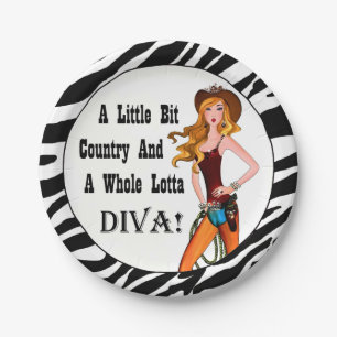 Assiettes En Carton Little Bit Country et toute une Lotta DIVA!