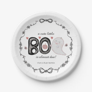 Assiettes En Carton Little Boo Est Presque Prête Baby Shower Halloween