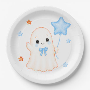 Assiettes En Carton Little Boo Fantôme Fête prénatale d'Halloween po
