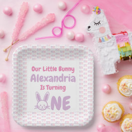 Assiettes En Carton Little Bunny 1er anniversaire