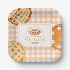Assiettes En Carton Little Cutie Pie Gingham Baby Shower
