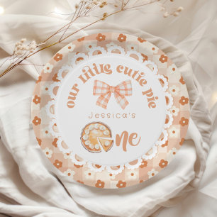 Assiettes En Carton Little cutie Pie tourne Un 1er anniversaire