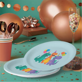 Assiettes En Carton Little Dino 1st Birthday Paper Plate