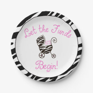 Assiettes En Carton "Little Diva" Laissez les fonds commencer !
