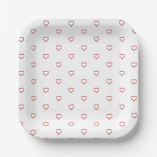 Assiettes En Carton little hearts  paper plates