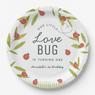 Assiettes En Carton Little Log Ladybug Leaf Anniversaire