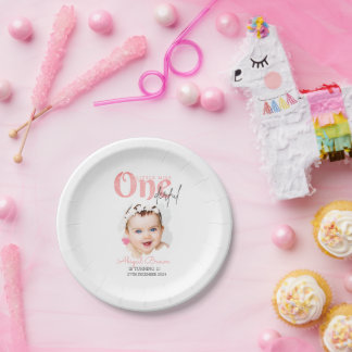 Assiettes En Carton Little miss Onederful 1er anniversaire invitation