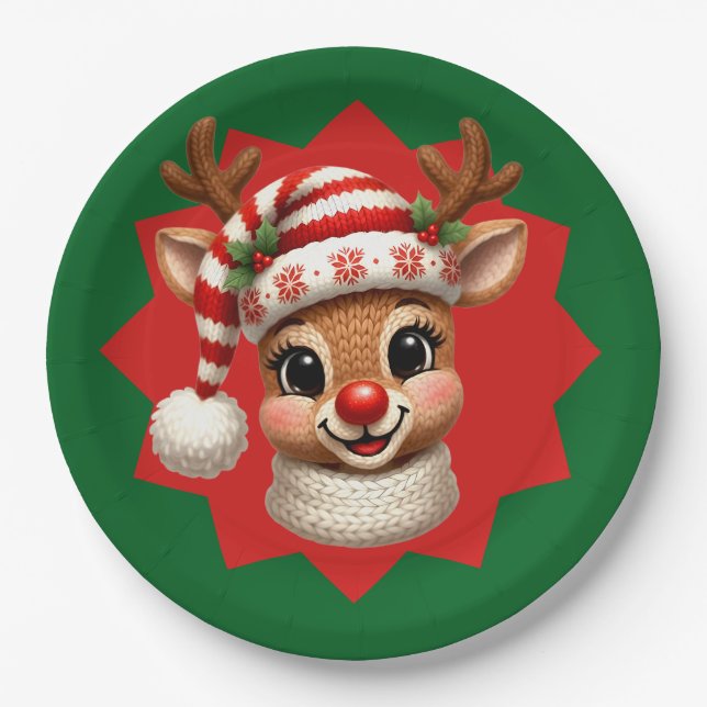 Assiettes En Carton Little Rudolf  Paper Plate (Devant)