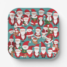 Assiettes En Carton Little Santas
