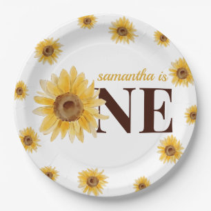Assiettes En Carton Little Sunshine Tournesol 1er anniversaire