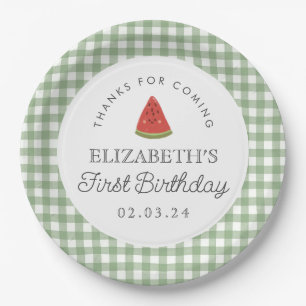 Assiettes En Carton Little Sweet Melon Premier anniversaire