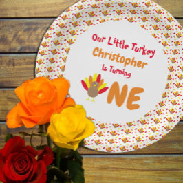 Assiettes En Carton Little Turkey 1er anniversaire