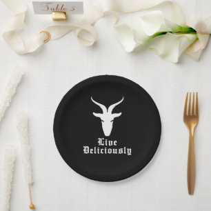 Assiettes En Carton Live Delicieusement Black Phillip